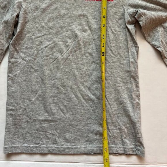 Adidas Boys' Rainbow Sleeve Long Sleeve Hooded Tee - Gray - Size M (10/12) - Picture 4 of 6